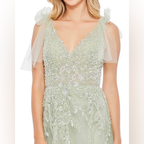 Mac Duggal Mint Embellished Maxi Gown - Picture 2 of 4